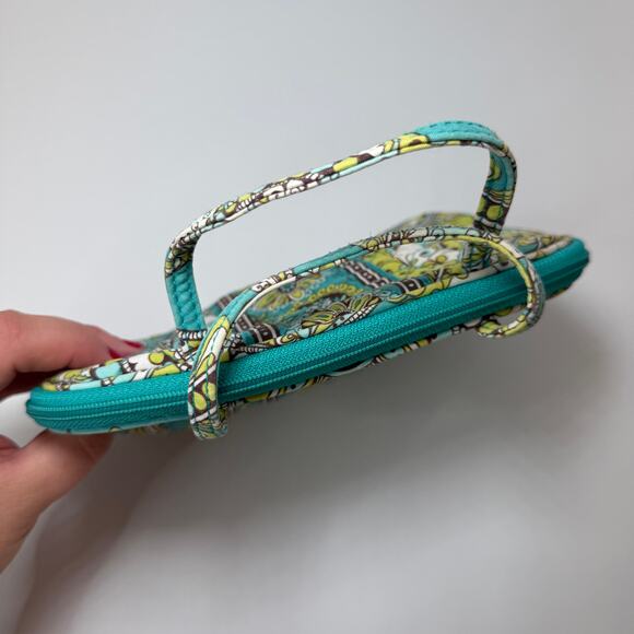 Vera Bradley Peacock Paisley Print Makeup Bag with Handles PVC Lined - Picture 2 of 8